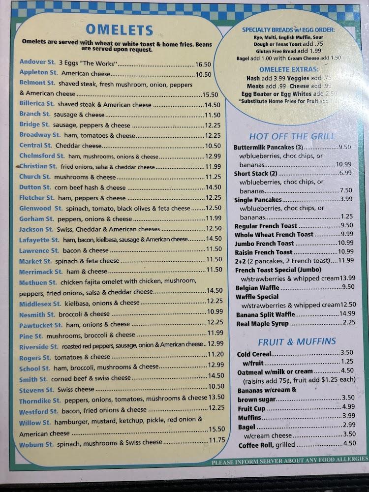 Four Sisters Owl Diner Menu image 1